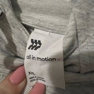 All in motion cropped heavy sweatshirt with thumb holes